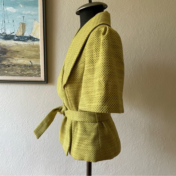 The Limited yellow short sleeve jacket size small - Picture 9 of 14